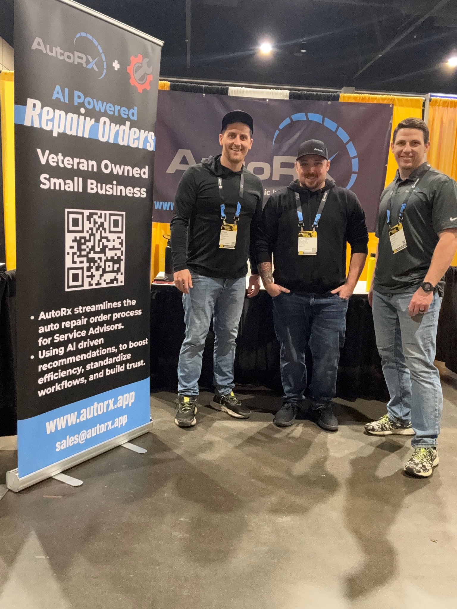 The AutoRx team at an automotive industry trade show booth